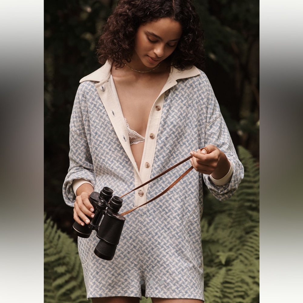 Anthropologie Waffle Coccoon Romper